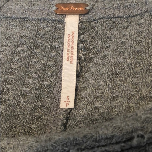 Free People Drippy Yarn Gray Ventura Thermal - Picture 7 of 7